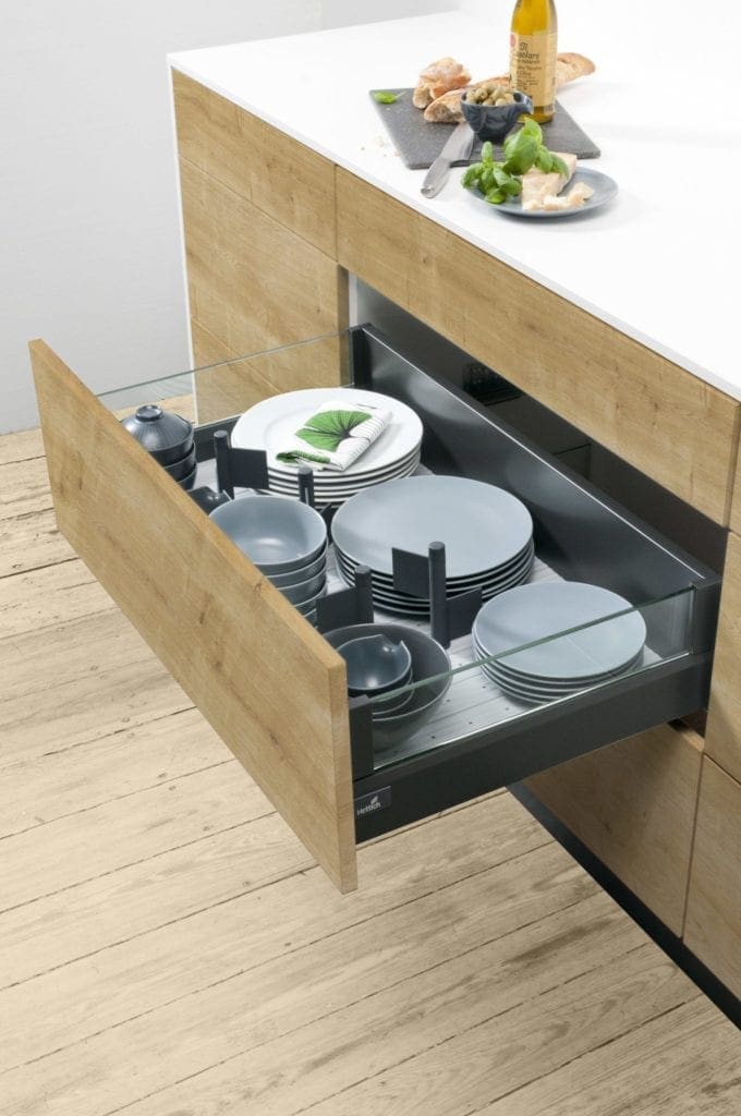 hettich arcitech kitchen storage solution drawer organiser lifestyle
